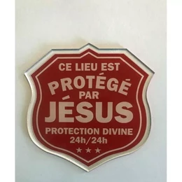 Plaque divine protection rouge