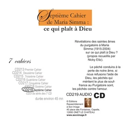 Septième cahier de Maria Simma : ce qui plaît à Dieu - livre audio - CD219