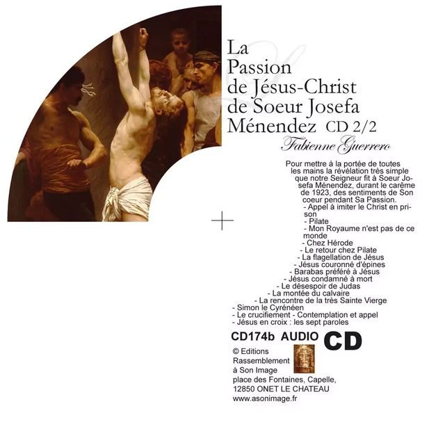 La passion de Jésus Christ de Soeur Josefa Ménendez - lot de 2 CD - L827 - Josefa Menendez - RA IMAGE