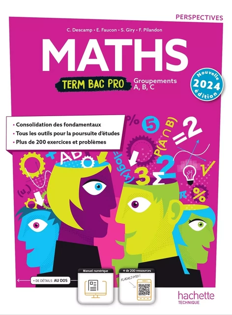 Perspectives Mathématiques terminale Bac Pro - livre élève -  Éd. 2024 - Christine Descamp, Elisabeth Faucon, Sandra Giry, Frédéric Pilandon - HACHETTE EDUC