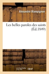 Les belles paroles des saints