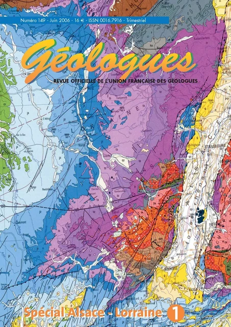 Spécial Alsace-Lorraine 1 -  Collectif - SOCIETE GEOLOGI