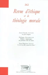 REVUE D'ÉTHIQUE ET DE THÉOLOGIE MORALE 262