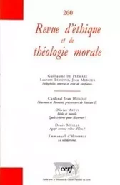 REVUE D'ETHIQUE ET DE THEOLOGIE MORALE NUMERO 260