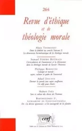 REVUE D'ETHIQUE ET DE THEOLOGIE MORALE NUMERO 264