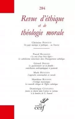 REVUE D'ETHIQUE ET DE THEOLOGIE MORALE - NUMERO 284 -  COLLECTIF RETM - CERF