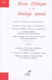 REVUE D'ETHIQUE ET DE THEOLOGIE MORALE NUMERO 296