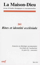 MAISON-DIEU 261 - RITES ET IDENTITÉ ECCLÉSIALE