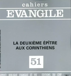 CE-51. LA DEUXIÈME ÉPÎTRE AUX CORINTHIENS