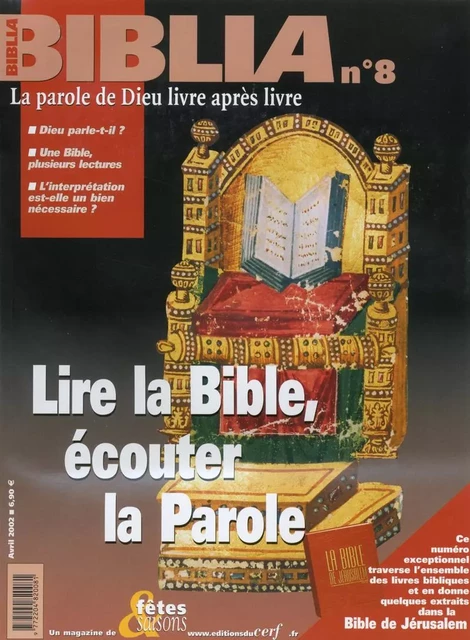 BIBLIA 8 - LIRE LA BIBLE, ECOUTER LA PAROLE -  ENZO BIANCHI - CERF