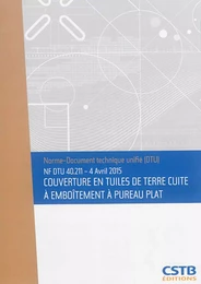 NF DTU 40.211 - Couvertures en tuiles de terre cuite à emboitement à pureau plat