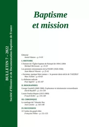 Baptisme et mission Bulletin 7 - 2022