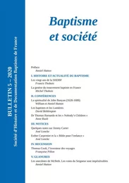 Baptisme et société Bulletin 5 - 2020