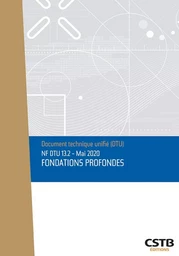 NF DTU 13.2 Fondations profondes - Mai 2020