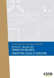 NF DTU 13.3 Travaux de dallages - Conception, calcul et exécution