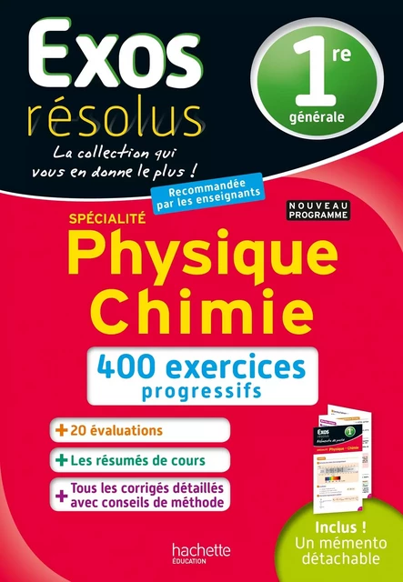 Exos Résolus SPECIALITE Physique-Chimie 1re - Frédérique De La Baume, Stéphane Blat, Raphäel Marteletti - HACHETTE EDUC