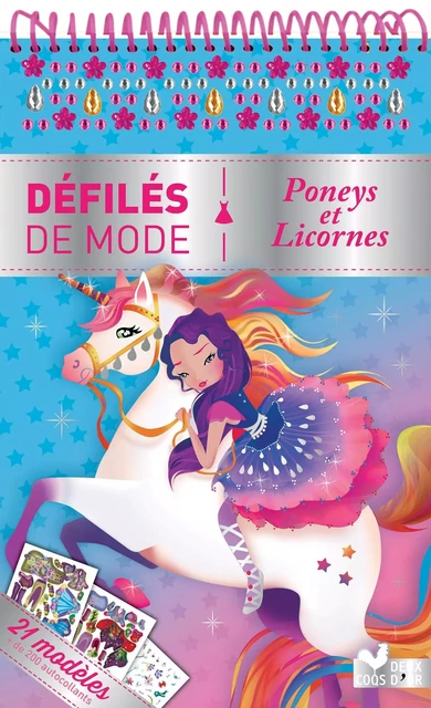 Poneys et licornes - Bloc spirale -  - DEUX COQS D OR