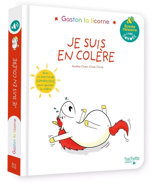 Livre son - Les émotions de Gaston - Je suis en colère - Aurélie Chien Chow Chine - HACHETTE ENFANT