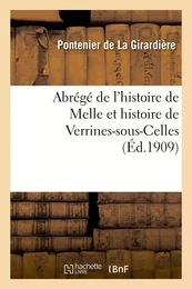 Abrégé de l'histoire de Melle et histoire de Verrines-sous-Celles