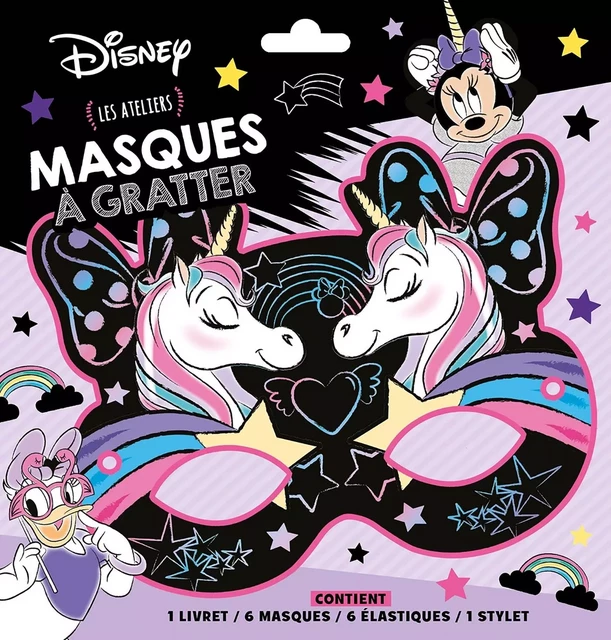 MINNIE ET LA LICORNE - Pochette Les Ateliers - Masques à gratter - Disney -  - DISNEY HACHETTE