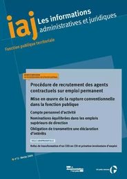 Procédure de recutement des agents contractuels sur emploi permanent