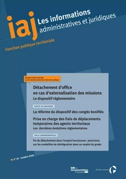 Détachement d'office en cas d'externalisation des missions : Le dispositif réglementaire 