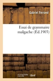 Essai de grammaire malgache