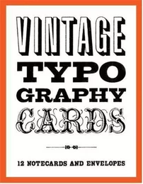 Vintage Typography Cards (12 Notecards and Envelopes) /anglais