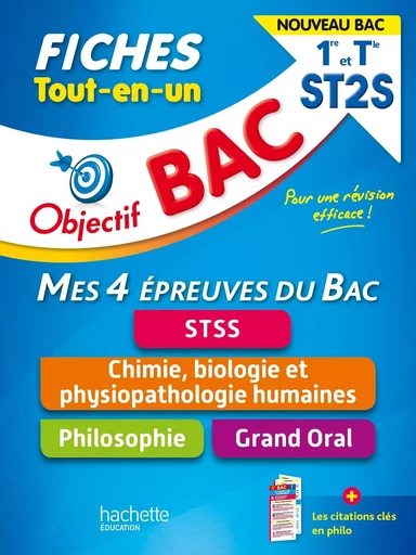 Objectif BAC Fiches Tout-en-un 1re et Tle ST2S - Chrystelle Ménard, Mina Oumassaoud, Marie-Pierre Rey-Nony, Luc Réjaud, Isabelle deLisle, Mikaël Garandeau, Eric Marquer, Magali Babusiaux, Sylvie Beauthier - HACHETTE EDUC