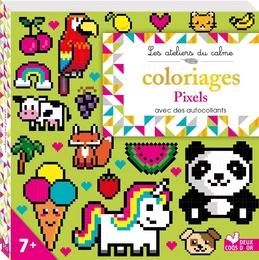 Coloriages pixels - avec des autocollants