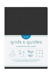 Grids & Guides Softcover (Black) Two Notebooks for Visual Thinkers /anglais