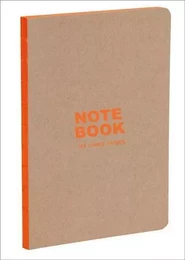 Kraft and Orange A5 Notebook /anglais