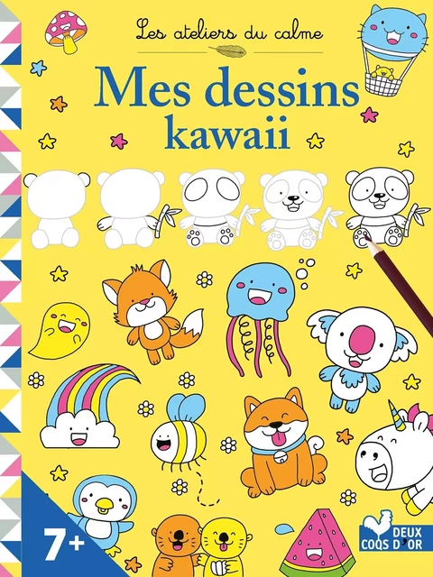 Mes dessins kawaii -  - DEUX COQS D OR