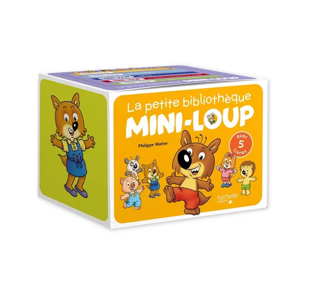 La petite bibliothèque Mini-Loup - avec 5 livres - Philippe Matter - HACHETTE ENFANT