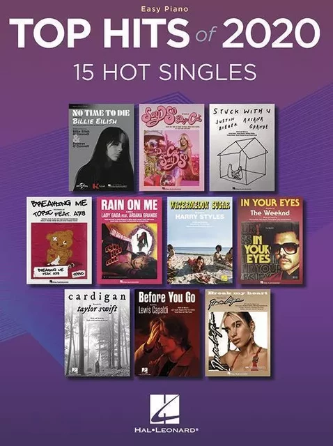 TOP HITS OF 2020 - 15 HOT SINGLES - EASY PIANO -  DIVERS AUTEURS - HAL LEONARD