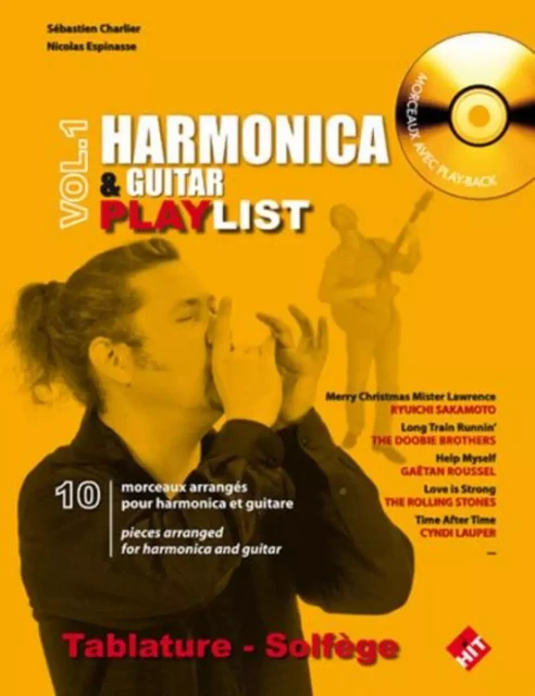 HARMONICA GUITARE PLAYLIST + CD -  S. CHARLIER   N - HIT DIFFUSION