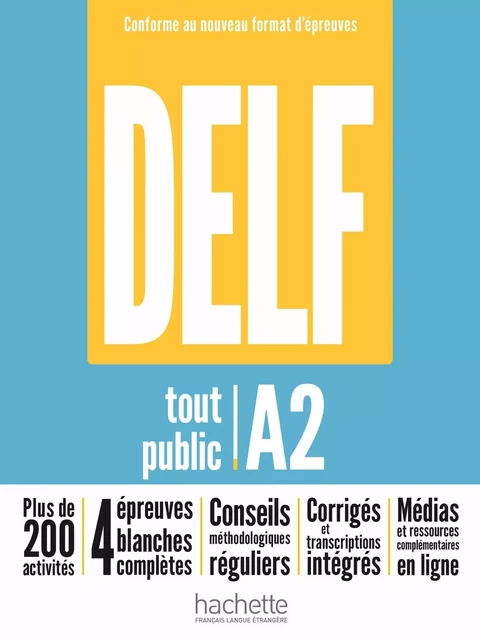 DELF tout public - Nouveau format d'épreuves (A2) - Nelly Mous - HACHETTE FLE