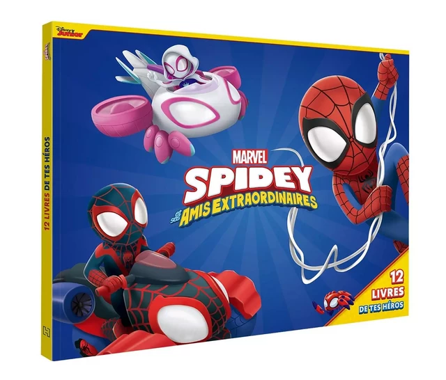 SPIDEY ET SES AMIS EXTRAORDINAIRES - Coffret - Les 12 livres de tes héros - MARVEL -  - DISNEY HACHETTE