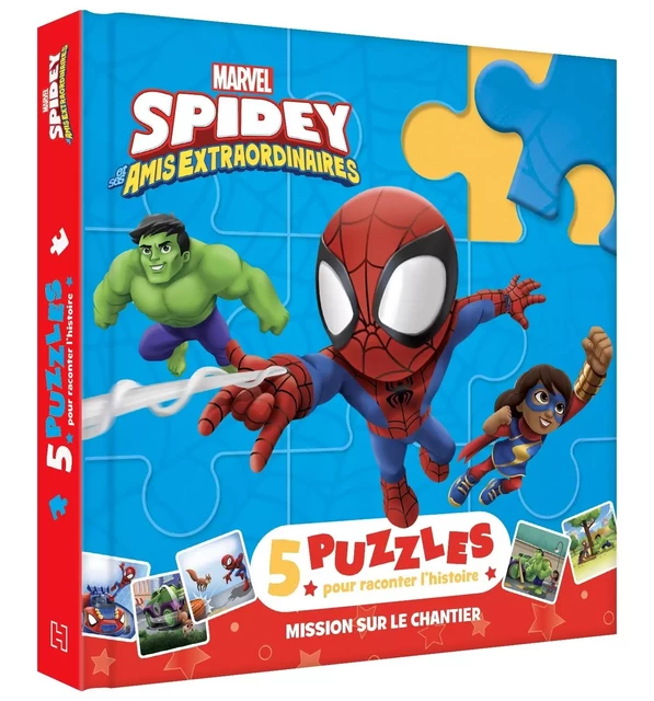 SPIDEY ET SES AMIS EXTRAORDINAIRES - Mon Petit Livre Puzzle - 5 puzzles 9 pièces - MARVEL -  - DISNEY HACHETTE