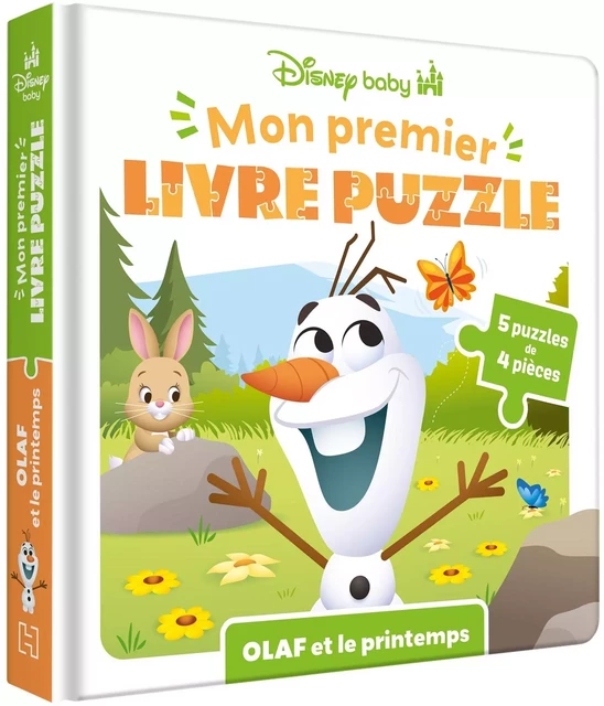 DISNEY BABY - Mon Premier livre puzzle - 4 pièces - Olaf et le Printemps -  - DISNEY HACHETTE