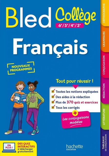 Bled Collège Français - Isabelle deLisle, Karine JUILLIEN - HACHETTE EDUC