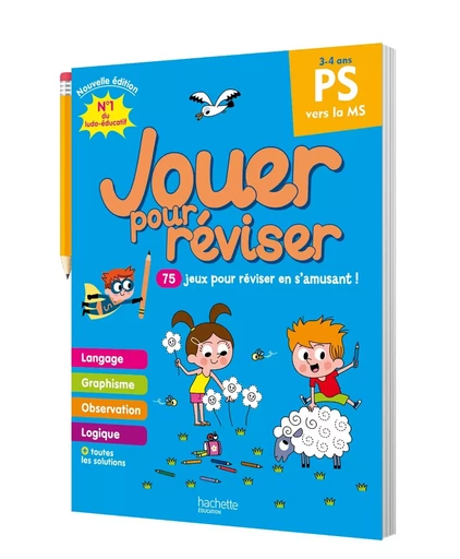 Jouer pour réviser - De la Petite à la Moyenne Section 3-4 ans - Cahier de vacances 2024 - Michèle Lecreux, Loïc Audrain, Pascal Guichard, Sandra Lebrun - HACHETTE EDUC