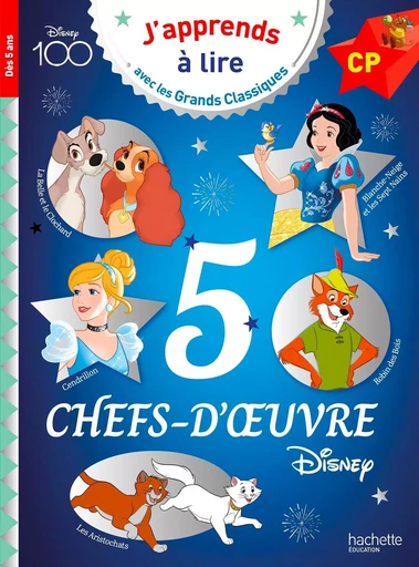 Disney -  5 chefs-d'oeuvre de Disney, Niveau CP - Isabelle Albertin - HACHETTE EDUC