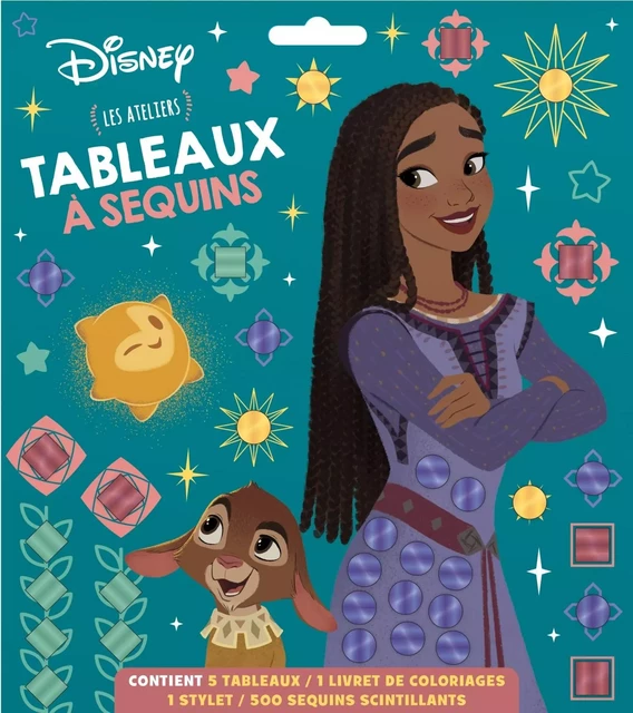 WISH, ASHA ET LA BONNE ÉTOILE - Pochette Tableaux à sequins - Disney -  - DISNEY HACHETTE