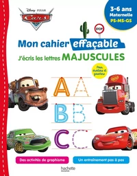 Disney - Cars - Mon cahier effaçable - J'écris les lettres majuscules  (3-6 ans)