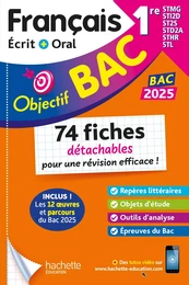 Objectif BAC 2025 Fiches détachables Français 1res STMG - STI2D - ST2S - STL - STD2A - STHR