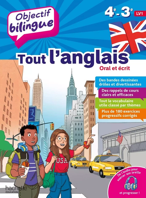 Objectif bilingue Tout l'anglais 4e et 3e - Daniel GUIMBERTEAU - HACHETTE EDUC