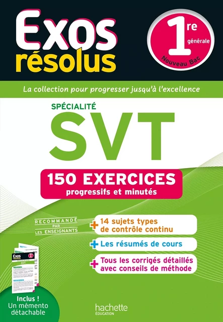 EXOS RESOLUS SPECIALITE SVT 1re - Patrice Delguel, Nathalie Fabien - HACHETTE EDUC