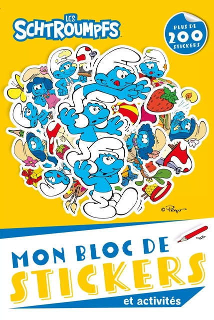 Les Schtroumpfs - Bloc de stickers et activités -  IMPS - HACHETTE JEUN.