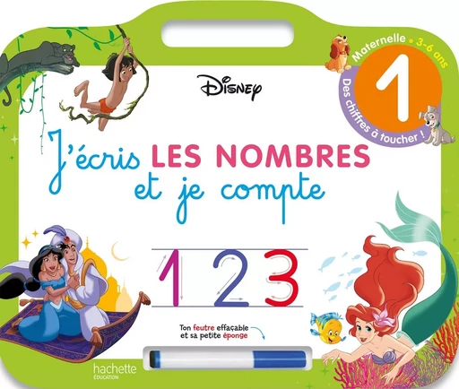 Disney - Les Grands Classiques Disney - Ardoise J'écris les nombres et je compte (3-6 ans) -  Hachette Education - HACHETTE EDUC